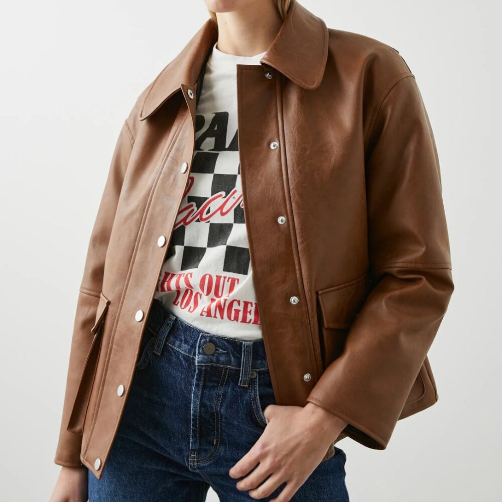 NWOT Rails Mathis Faux Leather Jacket - Picture 2 of 4